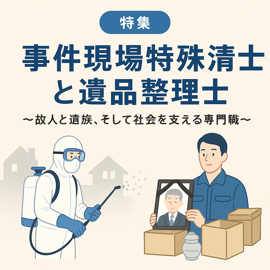 事件現場特殊清掃士と遺品整理士とは?