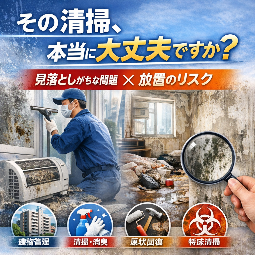 知らないと損する！清掃・原状回復の落とし穴